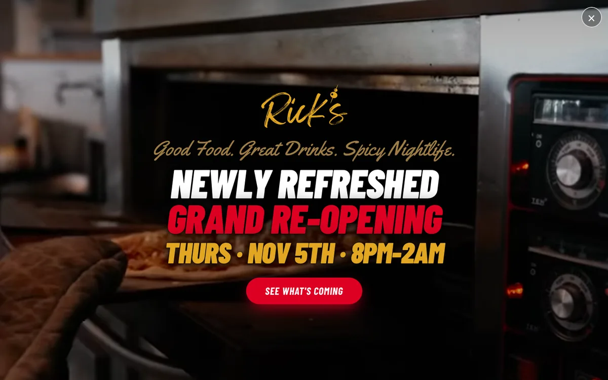 Rick's Seattle website on desktop